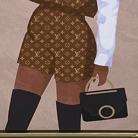 NEW Designart 'LV Girl on the Town' Modern Framed Canvas Wall Art Print - Picture 4 of 8